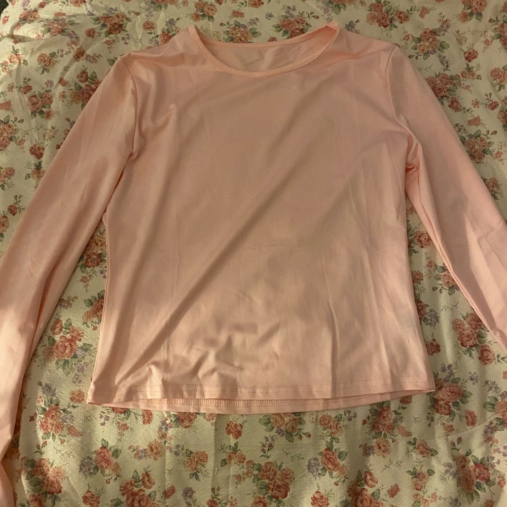 Elegant Pink Long Sleeve Top